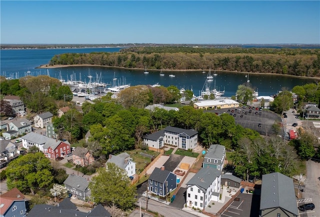 32 Exchange St Unit 104, East Greenwich, RI 02818 - drone / aerial view of a nearby body of water