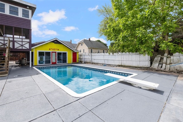 204 Reservoir Ave, Lincoln, RI 02865 - view of swimming pool with a patio area and a diving board