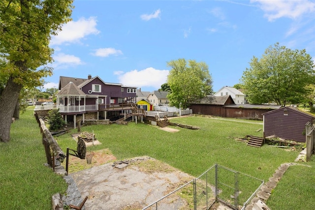 204 Reservoir Ave, Lincoln, RI 02865 - view of yard featuring a deck and a vegetable garden