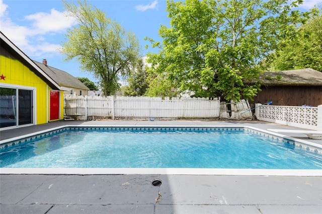 204 Reservoir Ave, Lincoln, RI 02865 - view of swimming pool featuring a fenced backyard and a diving board