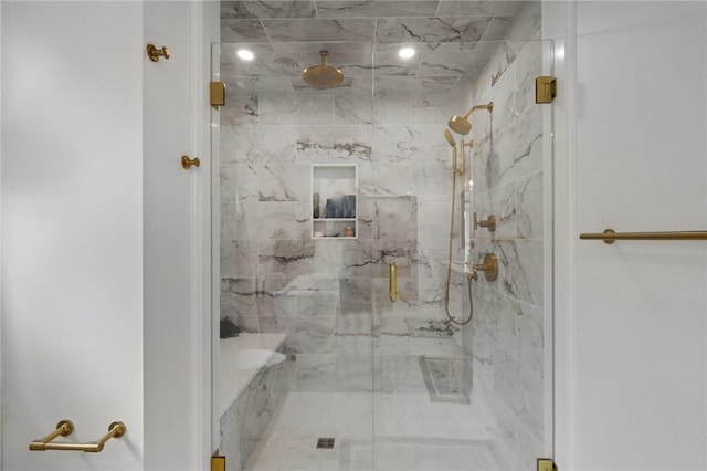 196 Stillwater Rd, Smithfield, RI 02917 - bathroom featuring a marble finish shower