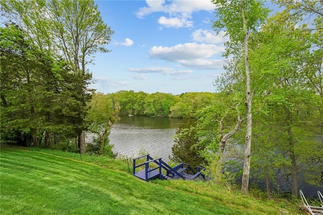 196 Stillwater Rd, Smithfield, RI 02917 - water view featuring a forest