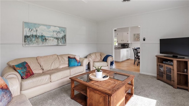 21 Meadowrue Trl, Narragansett, RI 02874 - living area featuring crown molding and light carpet