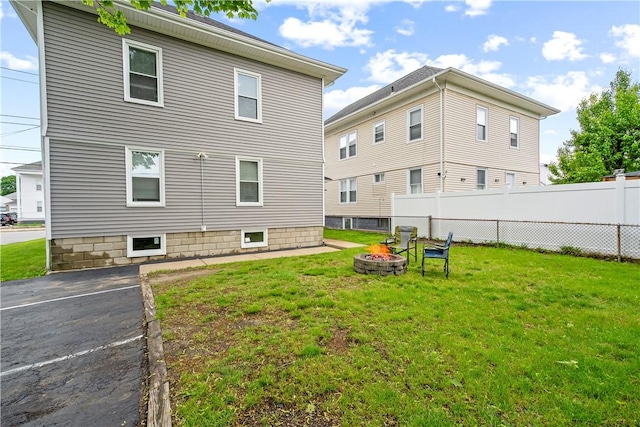 1362 Newport Ave, Pawtucket, RI 02861 - back of property featuring an outdoor fire pit