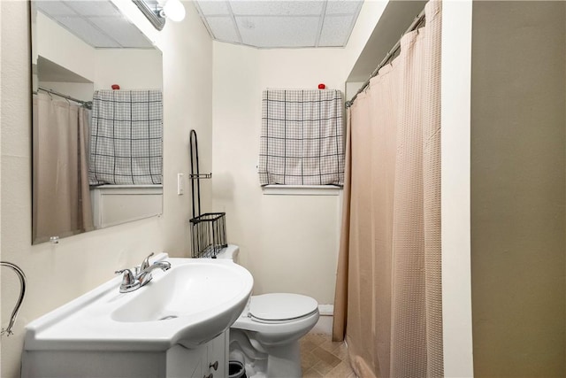 1362 Newport Ave, Pawtucket, RI 02861 - full bath with toilet, vanity, and a shower with shower curtain