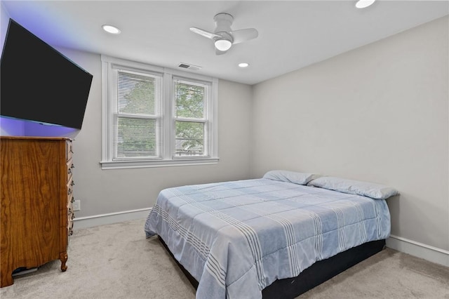 36 Ruth Ave, East Providence, RI 02916 - bedroom featuring carpet, baseboards, recessed lighting, and a ceiling fan