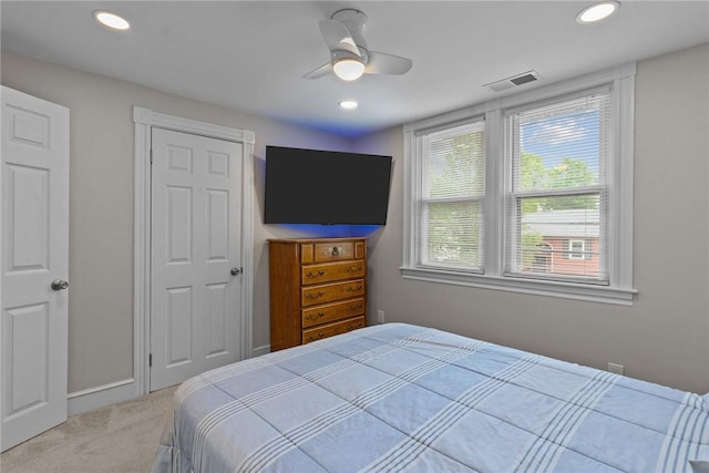 36 Ruth Ave, East Providence, RI 02916 - carpeted bedroom with recessed lighting and ceiling fan