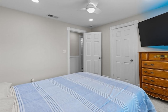 36 Ruth Ave, East Providence, RI 02916 - bedroom featuring recessed lighting, a ceiling fan, and carpet flooring