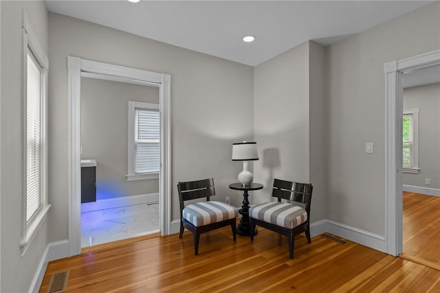 36 Ruth Ave, East Providence, RI 02916 - sitting room with plenty of natural light, baseboards, wood finished floors, and recessed lighting