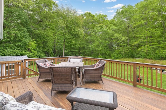101 Huckleberry Rd, North Kingstown, RI 02852 - wooden deck with outdoor dining space