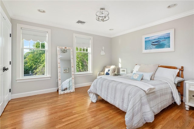 22 Tyler Point Rd, Barrington, RI 02806 - bedroom featuring crown molding, light wood-style flooring, and baseboards
