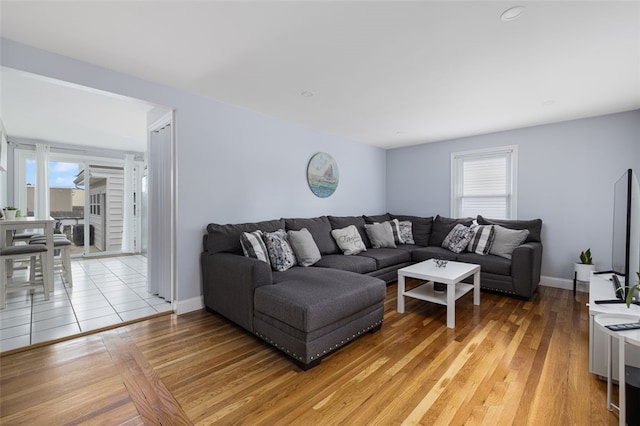 150 Memorial Dr, Pawtucket, RI 02860 - living room featuring light wood finished floors and baseboards