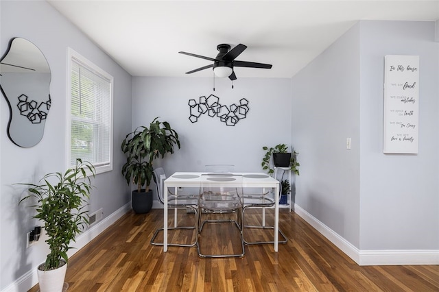 150 Memorial Dr, Pawtucket, RI 02860 - dining area with ceiling fan and wood finished floors