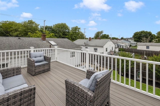 150 Memorial Dr, Pawtucket, RI 02860 - wooden terrace with a residential view
