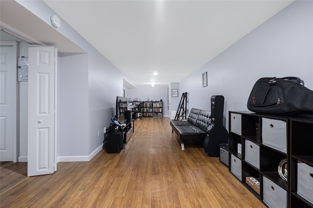 150 Memorial Dr, Pawtucket, RI 02860 - workout area with light wood-type flooring and baseboards