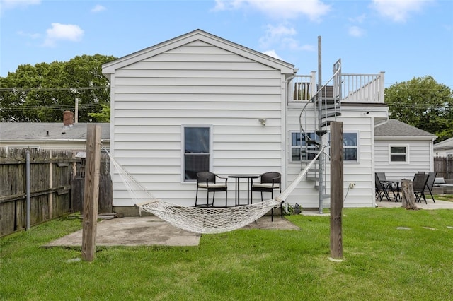 150 Memorial Dr, Pawtucket, RI 02860 - back of house with a patio and stairway