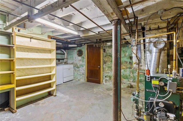 8 Tampa St, West Warwick, RI 02893 - unfinished basement featuring separate washer and dryer