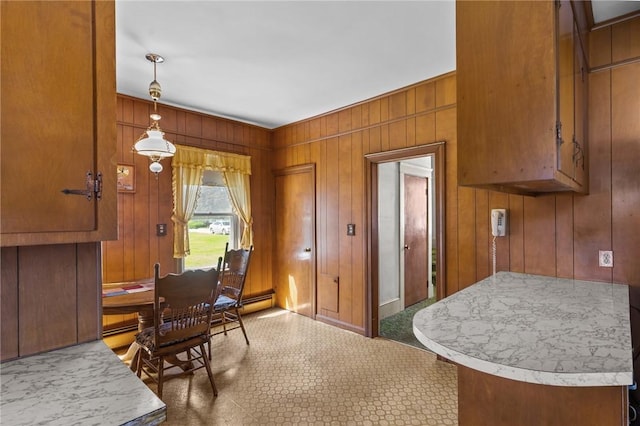 8 Tampa St, West Warwick, RI 02893 - dining space with wood walls
