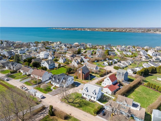 433 Wolcott Ave, Middletown, RI 02842 - aerial perspective of suburban area featuring a nearby body of water