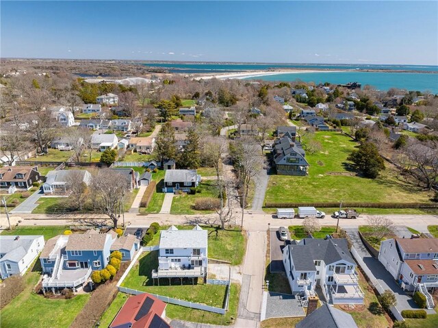 433 Wolcott Ave, Middletown, RI 02842 - aerial view of residential area featuring a large body of water