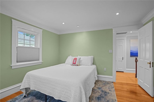 11 Elmcroft Ave, Providence, RI 02909 - bedroom featuring ornamental molding, wood finished floors, baseboards, and recessed lighting