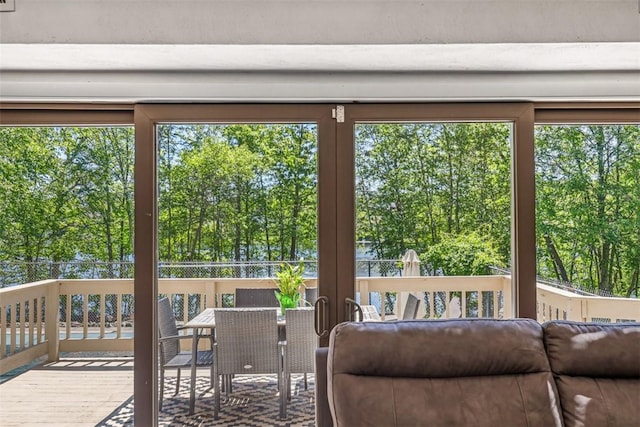 11 Noto Dr, North Providence, RI 02904 - doorway to outside featuring wood finished floors