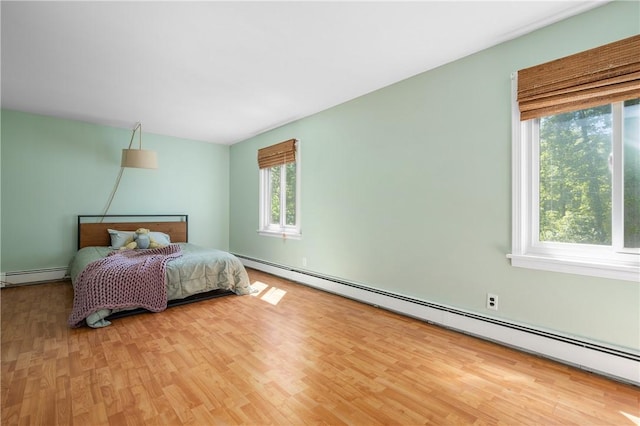 8 Westgate Rd, Cumberland, RI 02864 - bedroom featuring baseboard heating and wood finished floors