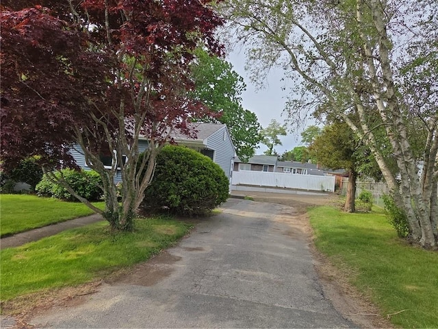 119 Evergreen Ave, Tiverton, RI 02878 - obstructed view of property with asphalt driveway