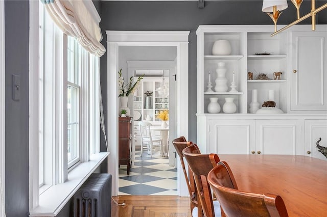 34 Dryden Ave, Pawtucket, RI 02860 - dining room with radiator and tile patterned floors