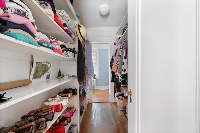 34 Dryden Ave, Pawtucket, RI 02860 - walk in closet featuring wood finished floors
