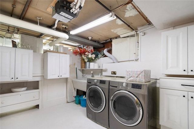 34 Dryden Ave, Pawtucket, RI 02860 - laundry area with independent washer and dryer and cabinet space