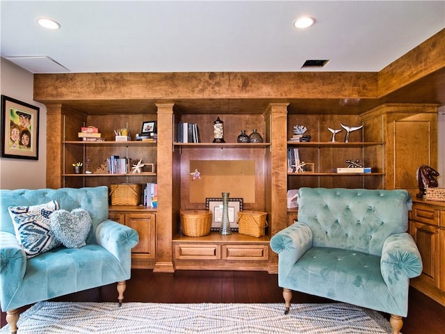 51 W Ridge Dr, Tiverton, RI 02878 - sitting room featuring dark wood finished floors and recessed lighting