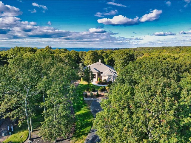 51 W Ridge Dr, Tiverton, RI 02878 - view from above of property featuring a forest