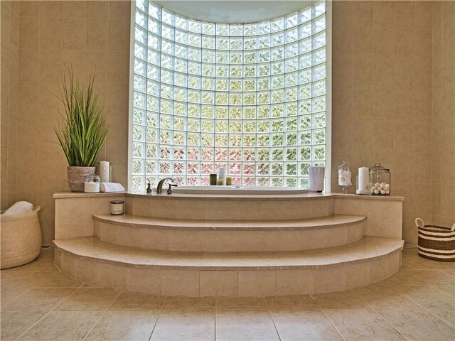 51 W Ridge Dr, Tiverton, RI 02878 - full bathroom featuring a bath and tile patterned floors