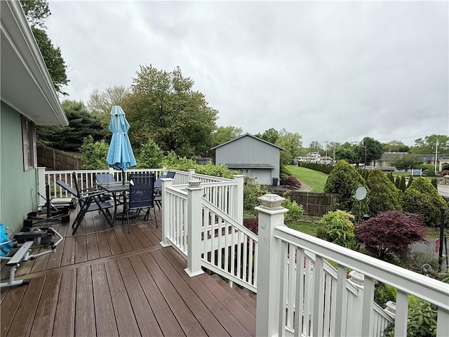 3945 Post Rd, Warwick, RI 02886 - wooden deck with outdoor dining area