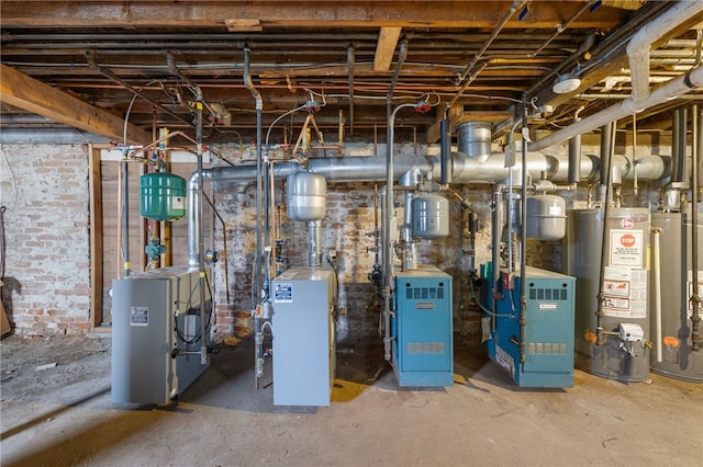 22 Myrtle St, Pawtucket, RI 02860 - utilities featuring gas water heater and a heating unit