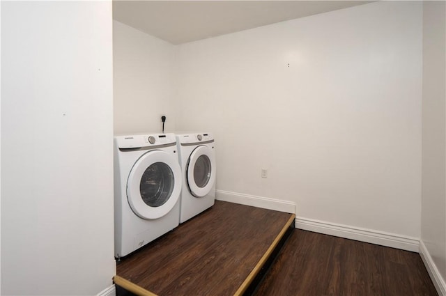 413 High St, Bristol, RI 02809 - laundry room with washer and clothes dryer and wood finished floors