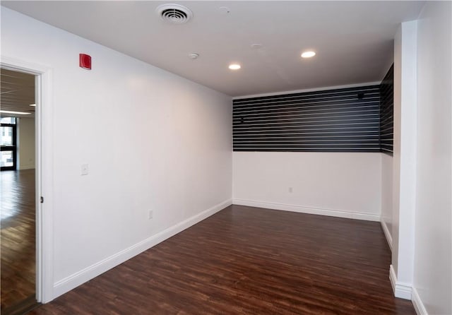 413 High St, Bristol, RI 02809 - spare room with dark wood finished floors and recessed lighting