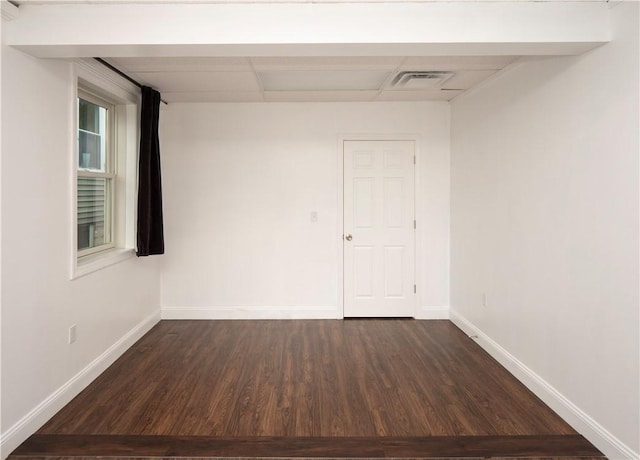 413 High St, Bristol, RI 02809 - empty room featuring baseboards and dark wood-style floors