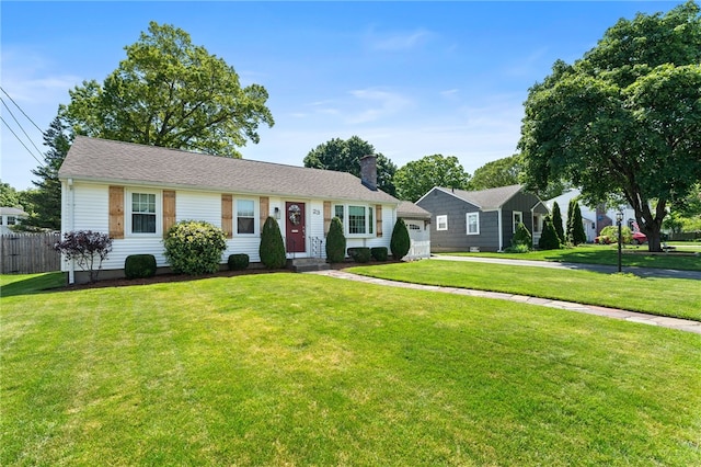 23 Revere St, Pawtucket, RI 02861 - ranch-style home with a chimney and a garage