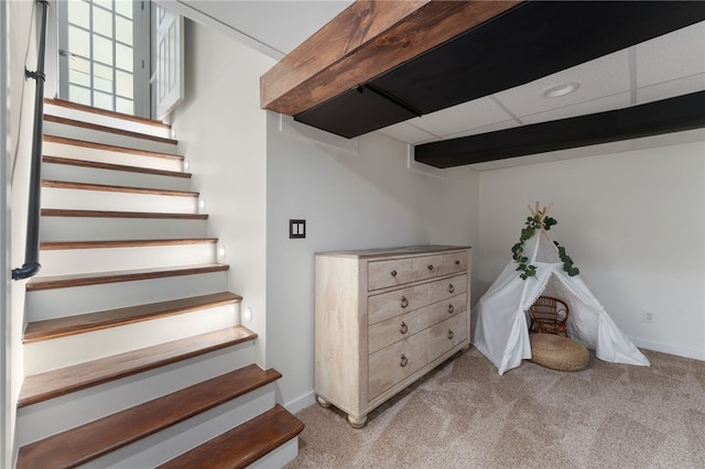 23 Revere St, Pawtucket, RI 02861 - stairs featuring carpet and baseboards