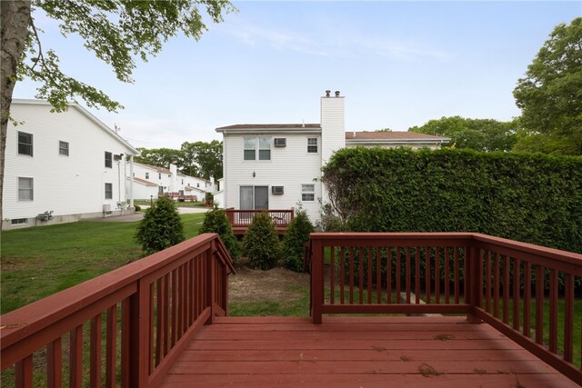 123 Forestwood Dr, North Providence, RI 02904 - deck featuring a lawn