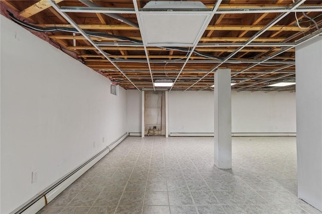156 Davis Ave, Cranston, RI 02910 - finished basement featuring a baseboard heating unit