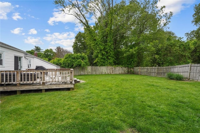156 Davis Ave, Cranston, RI 02910 - view of yard with a wooden deck
