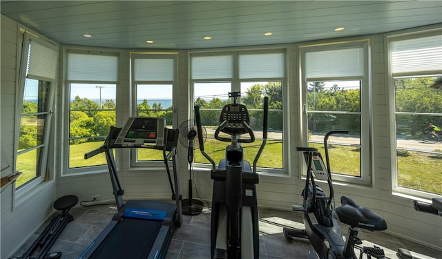 1448 Mohegan Trl, Block Island, RI 02807 - exercise area featuring healthy amount of natural light