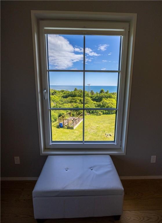 1448 Mohegan Trl, Block Island, RI 02807 - detailed view of baseboards and wood finished floors