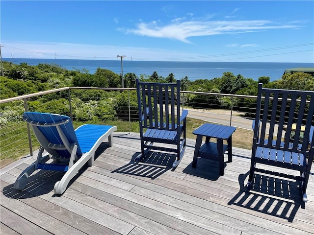 1448 Mohegan Trl, Block Island, RI 02807 - deck featuring a water view