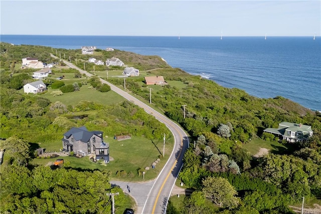 1448 Mohegan Trl, Block Island, RI 02807 - aerial overview of property's location featuring a nearby body of water