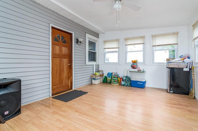 85 Herschel St, Providence, RI 02909 - property entrance with a ceiling fan