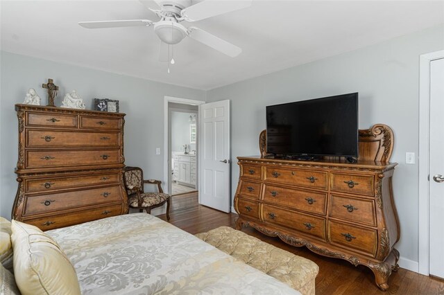 15 Metcalf Dr, Cumberland, RI 02864 - bedroom featuring dark wood finished floors and ceiling fan